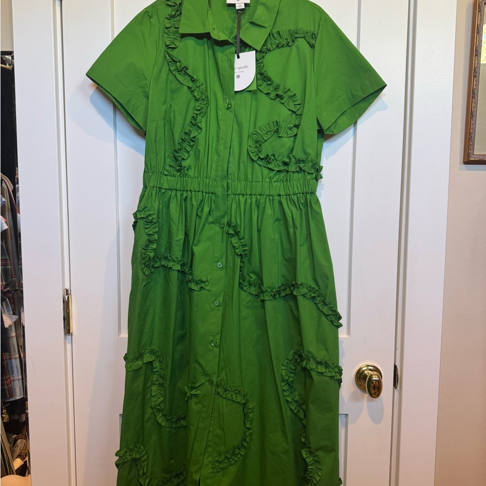 Kate Spade x Target Vibrant Green Ruffle Dress